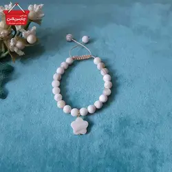 دستبند سنگ صدف زنانه کد 1175