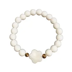 دستبند کشی سنگ صدف زنانه کد 1172