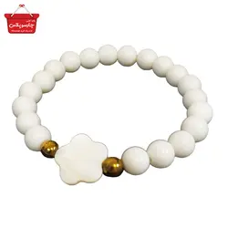 دستبند کشی سنگ صدف زنانه کد 1172