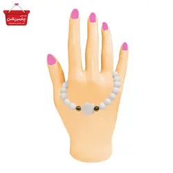 دستبند کشی سنگ صدف زنانه کد 1172