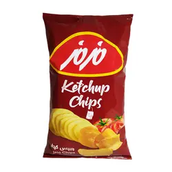 چیپس برگه سیب زمینی با طعم کچاپ مزمز مقدار 60 گرم
