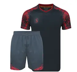 پیراهن شورت تیمی بنفش سفید طرح رعد و برق سینا اسپرت فصل ۱۴۰۱-۱۴۰۲