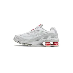 کتونی نایک شاکس سوپریم سفید قرمز Nike Supreme x Shox Ride 2 White