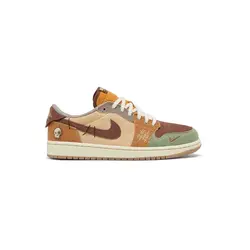 کفش ایرجردن 1 ساق کوتاه وودو Nike Air Jordan 1 Low OG Voodoo