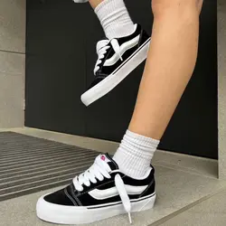 کفش ونس مشکی سفید Vans Knu-Skool Black White