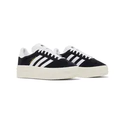 کفش آدیداس گزل لژدار مشکی سفید Adidas Gazelle Bold Black White