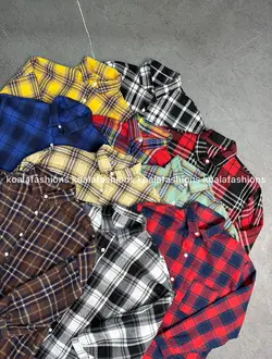 شومیز چهارخونه نخی 269 - گالری کوالا قشم | koala Gallery