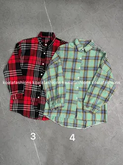 شومیز چهارخونه نخی 269 - گالری کوالا قشم | koala Gallery