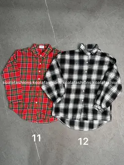 شومیز چهارخونه نخی 269 - گالری کوالا قشم | koala Gallery