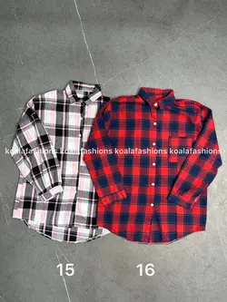 شومیز چهارخونه نخی 269 - گالری کوالا قشم | koala Gallery