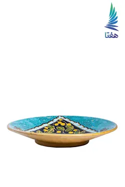 بشقاب دیوارکوب سفال گل آفتابگردان و مرغ عشق