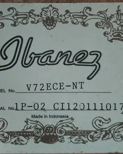 گیتار آکوستیک پیکاپ دار Ibanez v72 ece nt