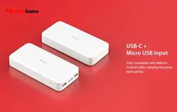 پاور بانک شیائومی+ کابل میکرو (نسخه گلوبال) مدل REDMI Power bank ظرفیت 20000 میلی آمپر ساعت(2021)