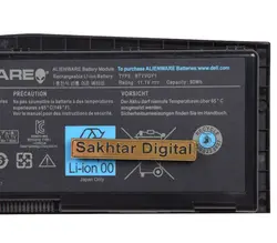 باتری اورجینال لپ تاپ دل Pn: BTYVOY1) Dell Alienware M17X)