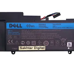 باتری اورجینال لپ تاپ دل Dell XPS 14 4RXFK