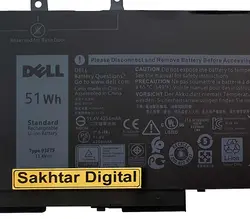 باتری اورجینال لپ تاپ دل Pn: 93FTF) Latitude 5280)