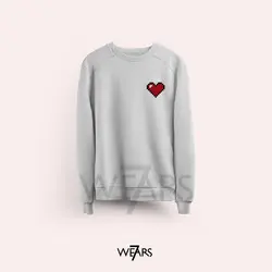 سوییشرت Love طرح قلب پیکسل آرت &bull; فروشگاه 7wears