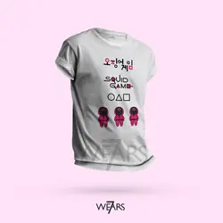 تیشرت Squid Game طرح بازی مرکب مشکی