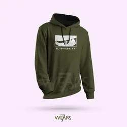 هودی One Piece طرح چشمهای لوفی سفید