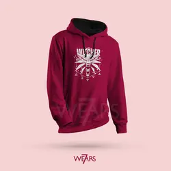 هودی Witcher طرح Witcher سفید