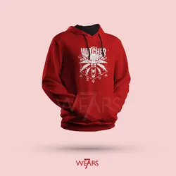 هودی Witcher طرح Witcher سفید