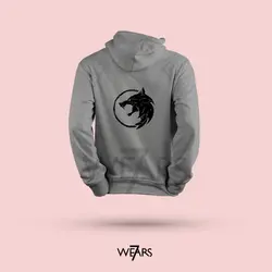 هودی Witcher طرح Wolf مشکی