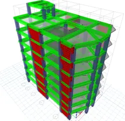 دانلود پروژه بتن 7 طبقه با دیوار برشی ویژه با تمام فایل ها بر اساس مبحث نهم 99