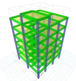 دانلود پروژه بتن ساختمان 6 طبقه با سیستم قاب خمشی مطابق مبحث نهم 99 با تمام فایل ها