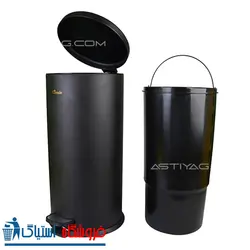 سطل زباله اداری 20 لیتری براسیانا مشکی - کد 4276