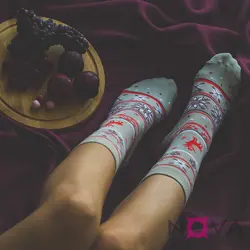 جوراب زنانه ساقدار طرح گلیم مدل 101