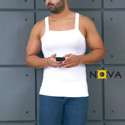 زیرپوش مردانه نووا طرح یقه خشتی