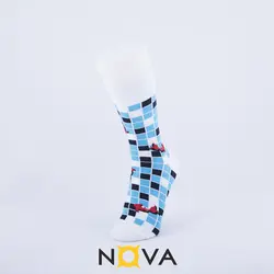 جوراب مردانه ساقدار طرح حوض و ماهی