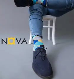 جوراب مردانه ساقدار طرح آبگینه