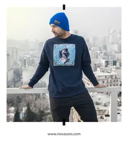 بلوز آستین بلند پارچه دورس زمستانی طرح منبت نووا