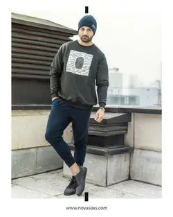 بلوز آستین بلند پارچه دورس زمستانی طرح خودت باش نووا