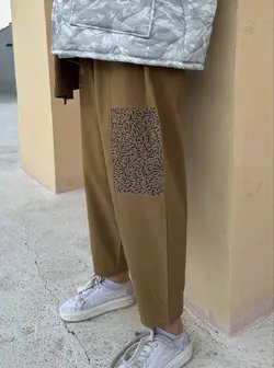 شلوار لینن الفبا(قهوه ای)