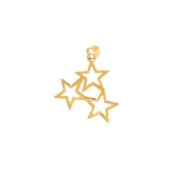 آویز طلا سه ستاره | فروشگاه طلا و جواهر درگونه