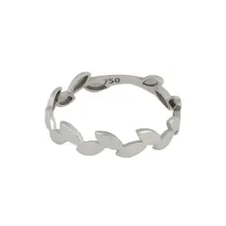 انگشتر طلا سفید برگ | فروشگاه طلا و جواهر درگونه