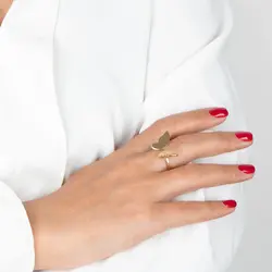 انگشتر طلا فلورا پروانه | فروشگاه طلا و جواهر درگونه