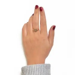 انگشتر طلا قلب برجسته | فروشگاه طلا و جواهر درگونه