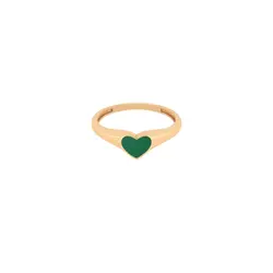 انگشتر طلا قلب مینا رنگی | فروشگاه طلا و جواهر درگونه