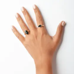 انگشتر طلا لوزی نوستالژی | فروشگاه طلا و جواهر درگونه