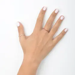 انگشتر طلا موج نگین آبی | فروشگاه طلا و جواهر درگونه