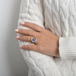 انگشتر طلا میناکاری لیلی | فروشگاه طلا و جواهر درگونه