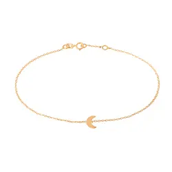 پابند طلا زنجیری هلال ماه | فروشگاه طلا و جواهر درگونه