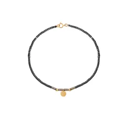 پابند طلا گوی و دایره سنگی | فروشگاه طلا و جواهر درگونه