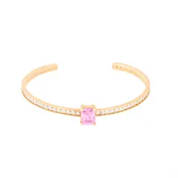 دستبند النگویی رز کوارتز | فروشگاه طلا و جواهر درگونه