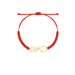 دستبند طلا بافت Love بی نهایت | فروشگاه طلا و جواهر درگونه