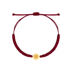 دستبند طلا بافت حکاکی Love | فروشگاه طلا و جواهر درگونه