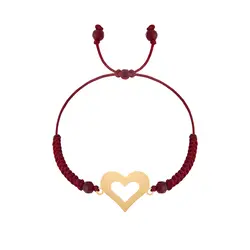 دستبند طلا بافت قلب | فروشگاه طلا و جواهر درگونه